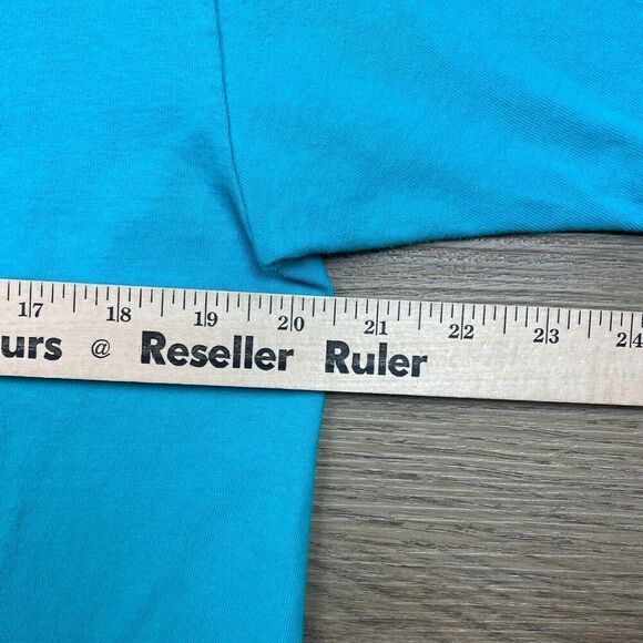 Vintage Shirt Mens Large Blue Santa Barbara California 90s Single Stitch - Picture 11 of 13